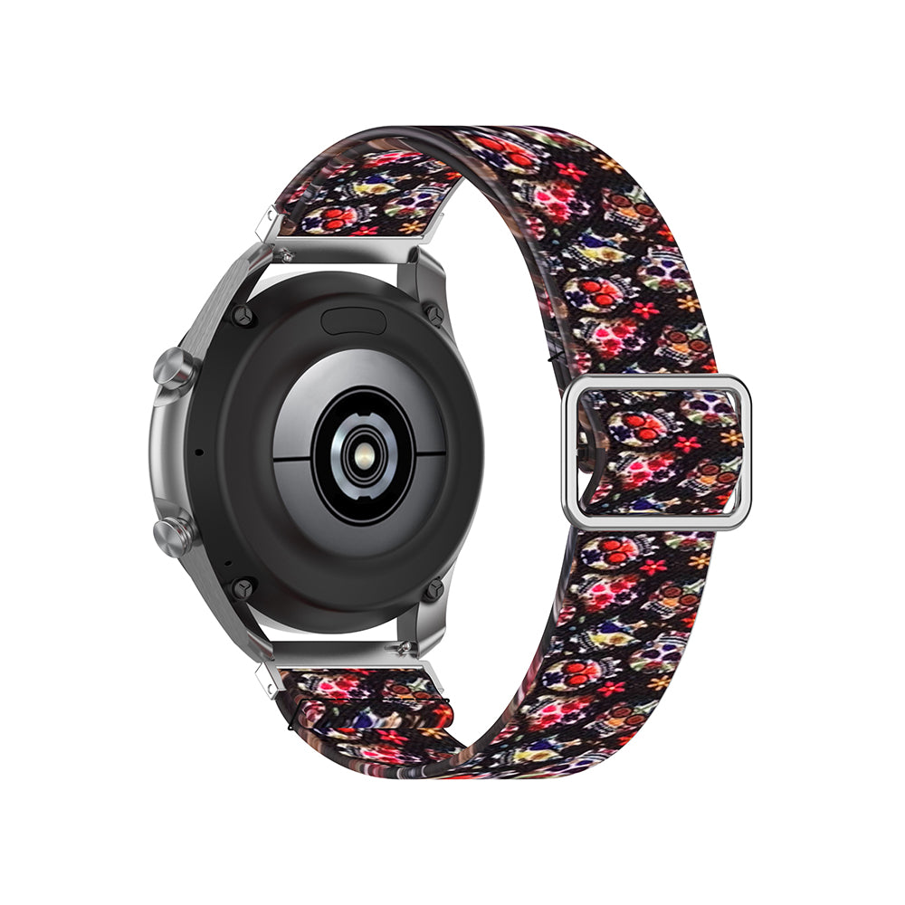 22mm Adjustable Printing Watchband Strap Replacement for Samsung Galaxy Watch3 45mm Huawei Watch GT 2 Pro