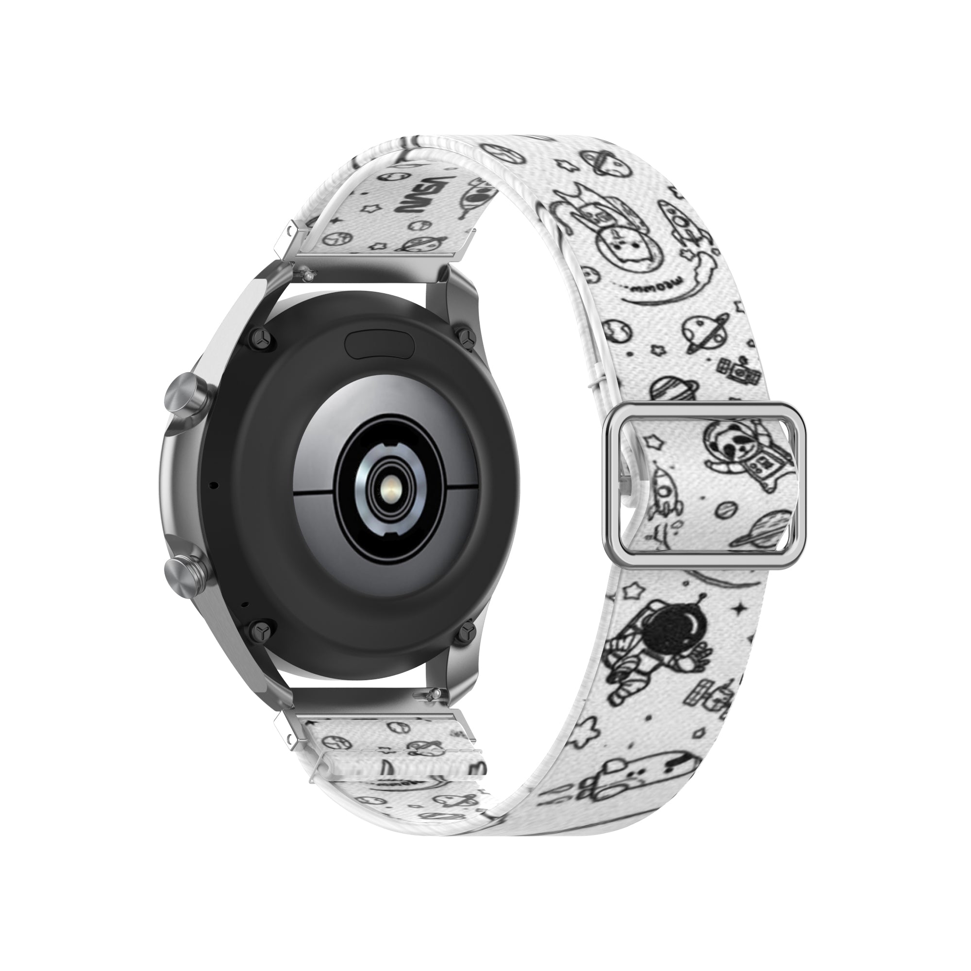 22mm Adjustable Printing Watchband Strap Replacement for Samsung Galaxy Watch3 45mm Huawei Watch GT 2 Pro