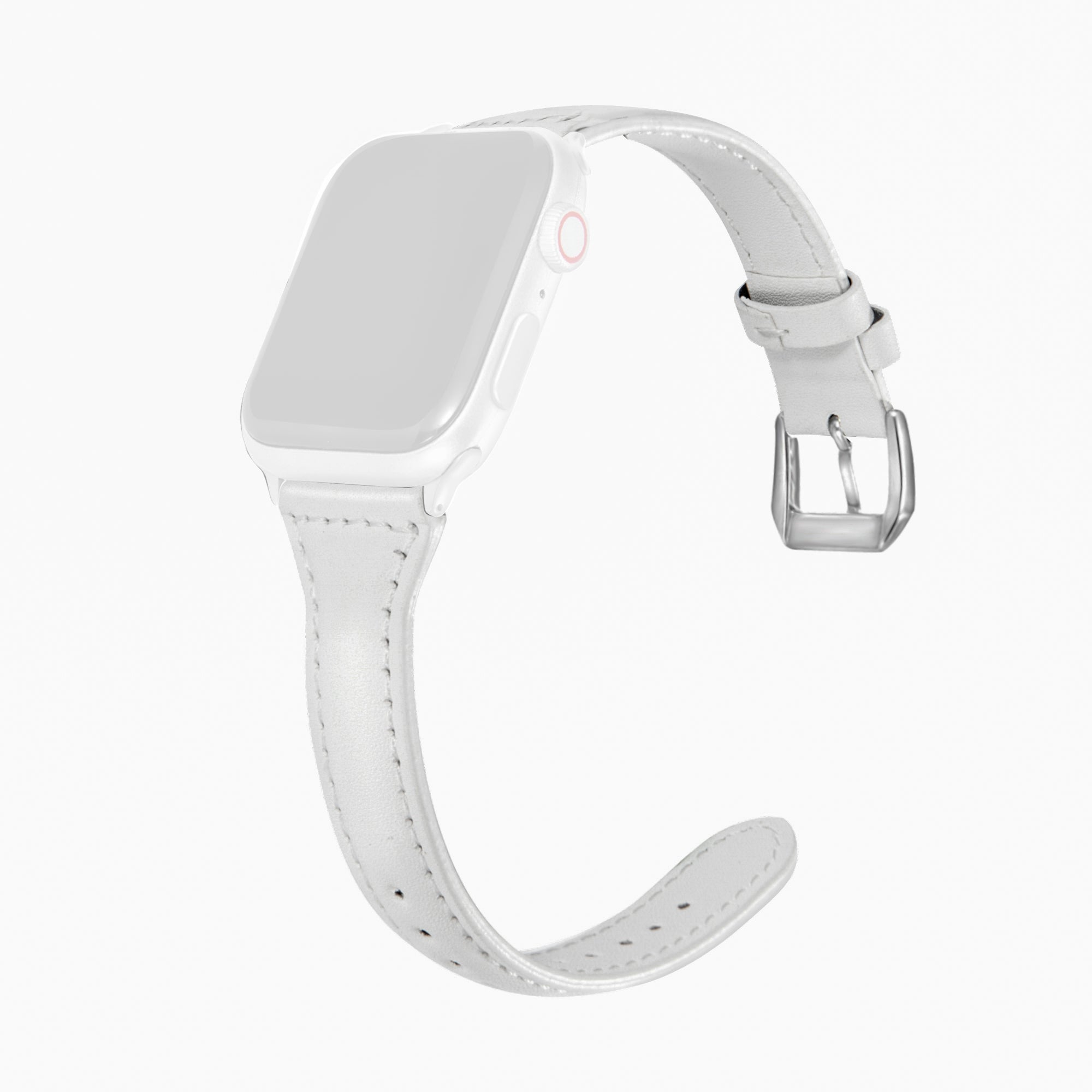 Leather Watchband Strap with Buckle for Apple Ultra 49mm Ultra 2 49mm Series 9 45mm SE (2023) 44mm Series 7 8 45mm Series 6 5 4 SE SE (2022) 44m Series Series 3 2 1 42mm