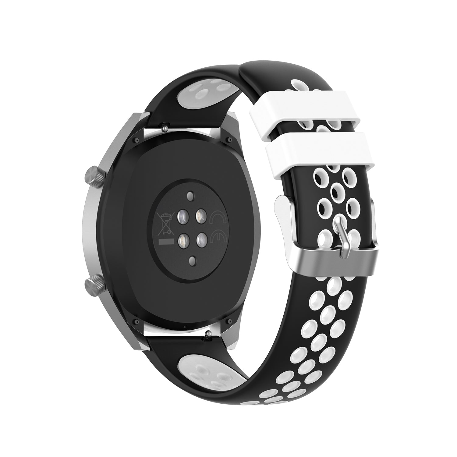 Dobbeltfarvet blød silikone Smart Watch erstatningsrem 22 mm til HUAWEI Watch GT2 46 mm