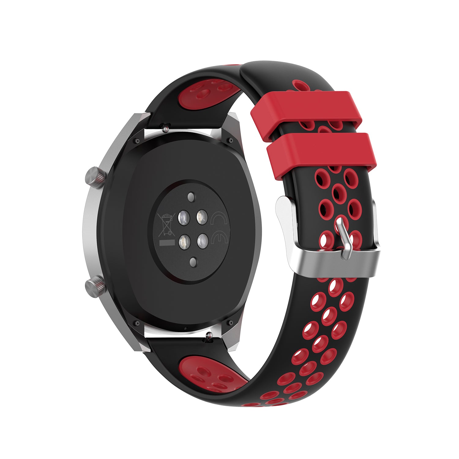 Dobbeltfarvet blød silikone Smart Watch erstatningsrem 22 mm til HUAWEI Watch GT2 46 mm