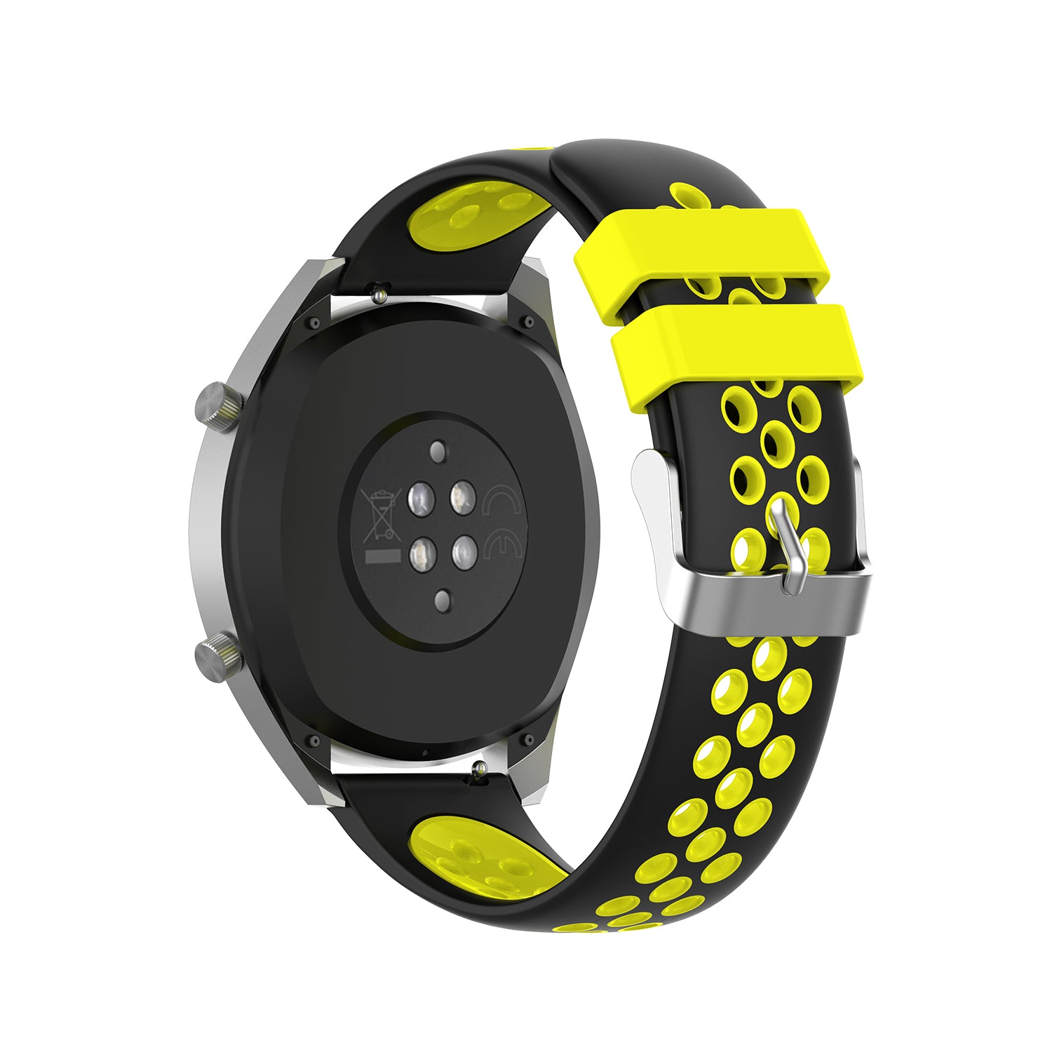 Dobbeltfarvet blød silikone Smart Watch erstatningsrem 22 mm til HUAWEI Watch GT2 46 mm