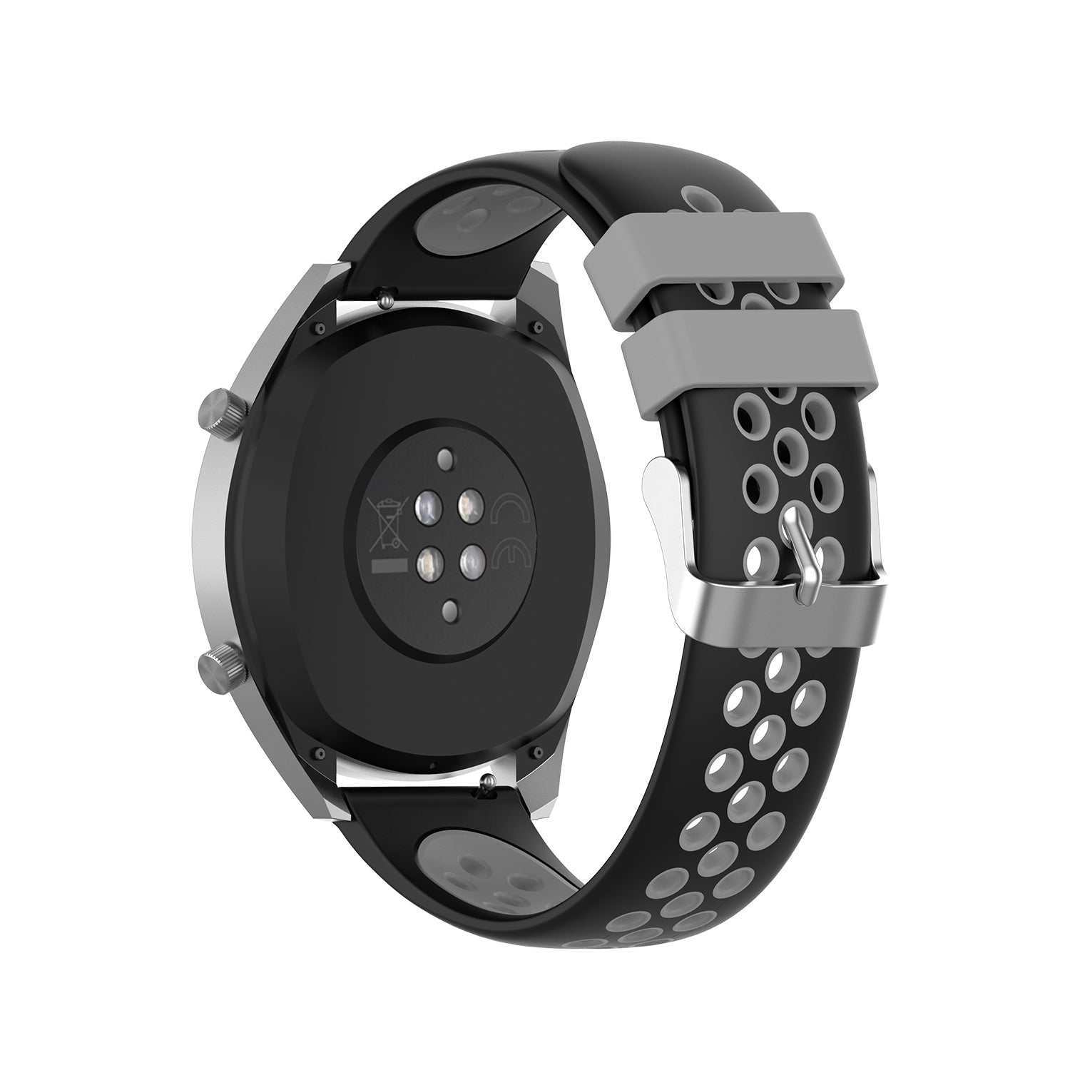 Dobbeltfarvet blød silikone Smart Watch erstatningsrem 22 mm til HUAWEI Watch GT2 46 mm