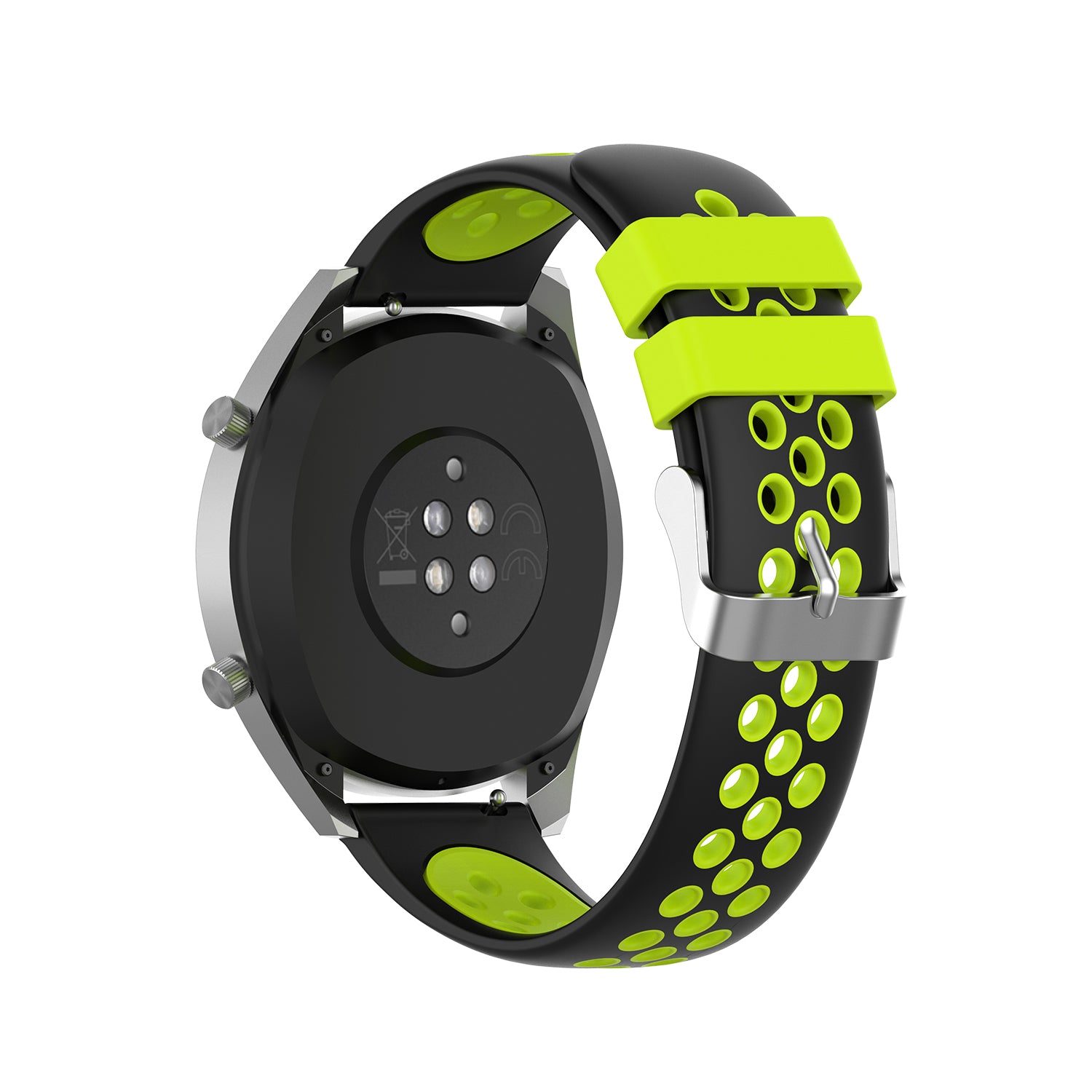 Dobbeltfarvet blød silikone Smart Watch erstatningsrem 22 mm til HUAWEI Watch GT2 46 mm