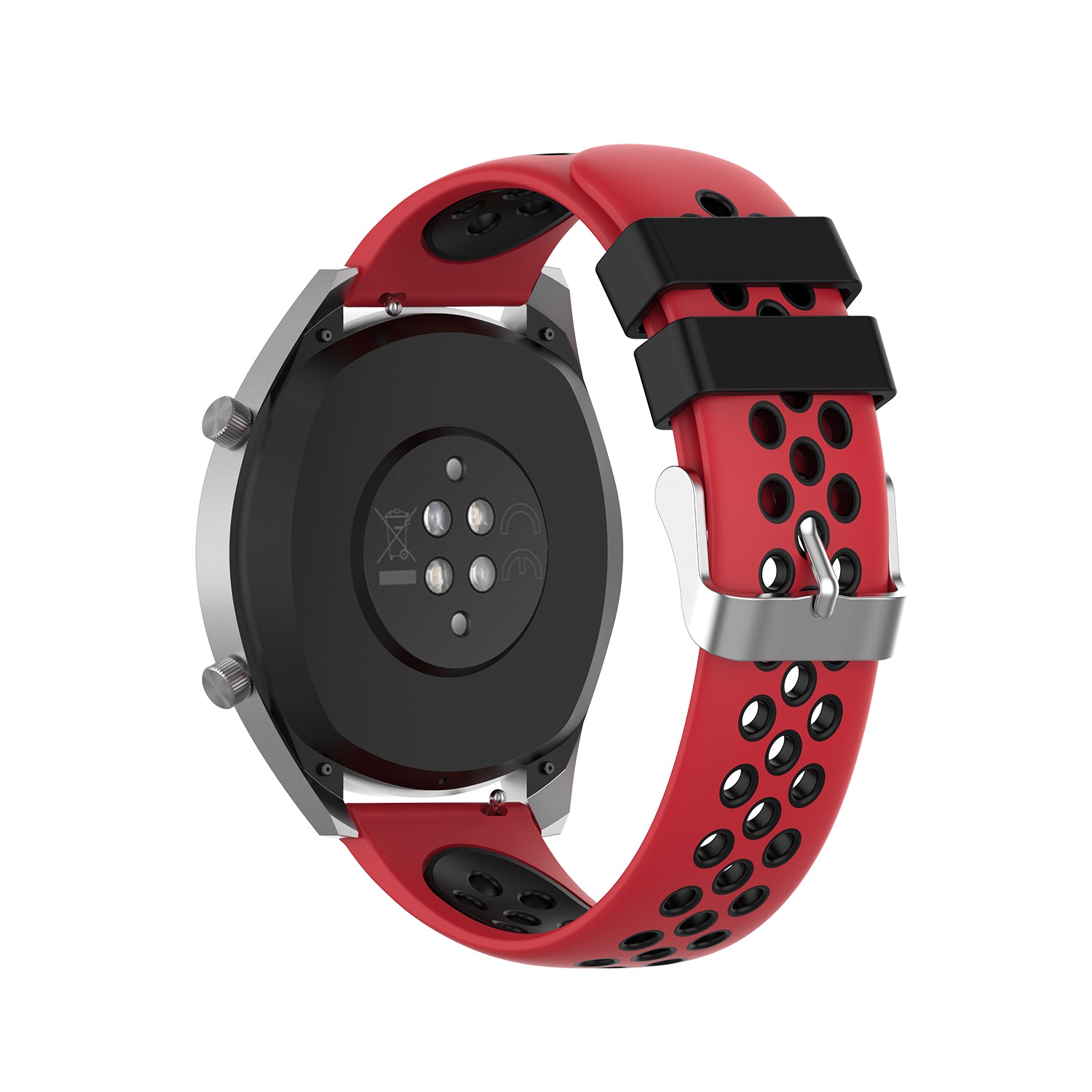 Dobbeltfarvet blød silikone Smart Watch erstatningsrem 22 mm til HUAWEI Watch GT2 46 mm