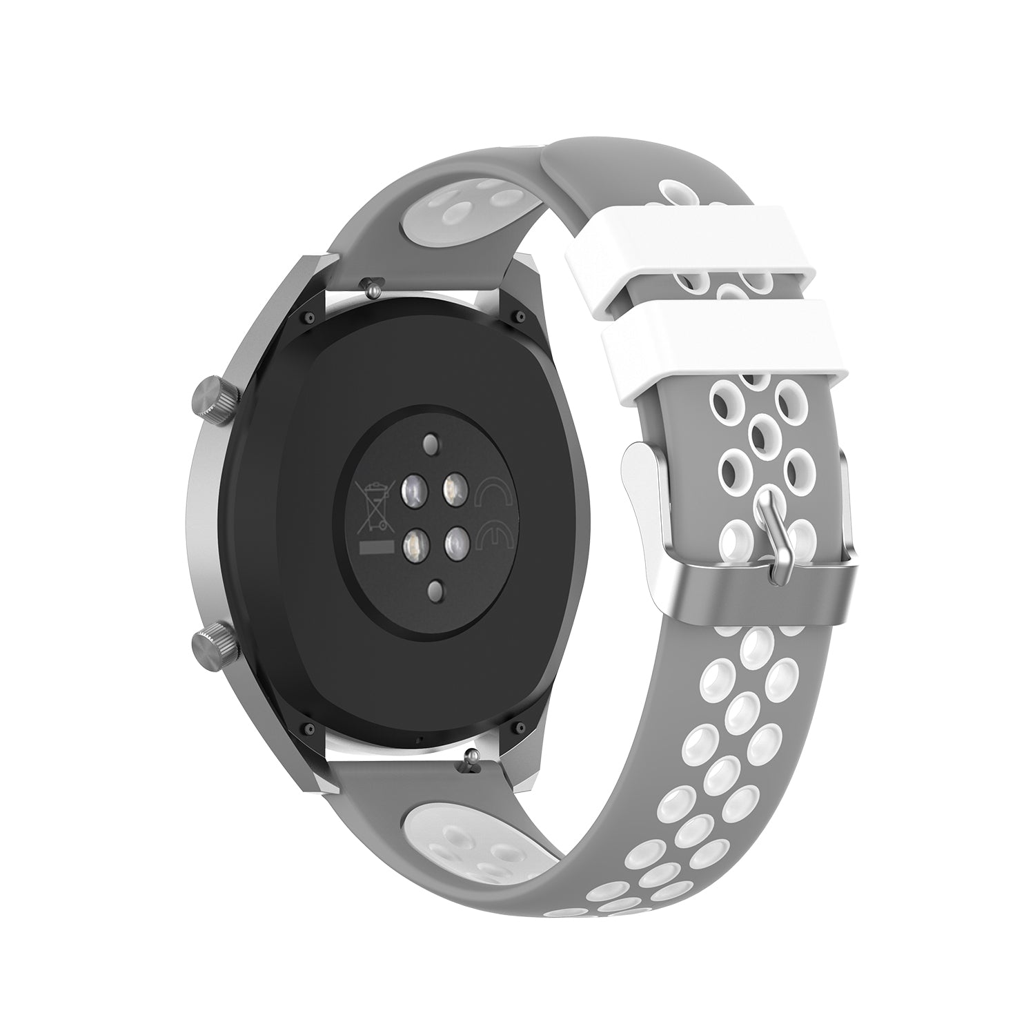Dobbeltfarvet blød silikone Smart Watch erstatningsrem 22 mm til HUAWEI Watch GT2 46 mm