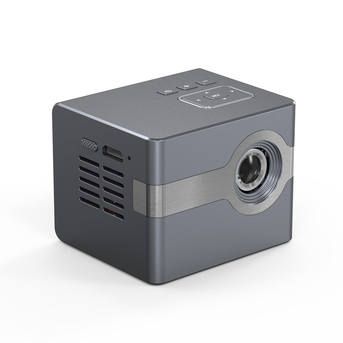 C50 Mini DLP Video Projector Home Theatre Device with Remote Control Tripod HDMI Input - EU Plug