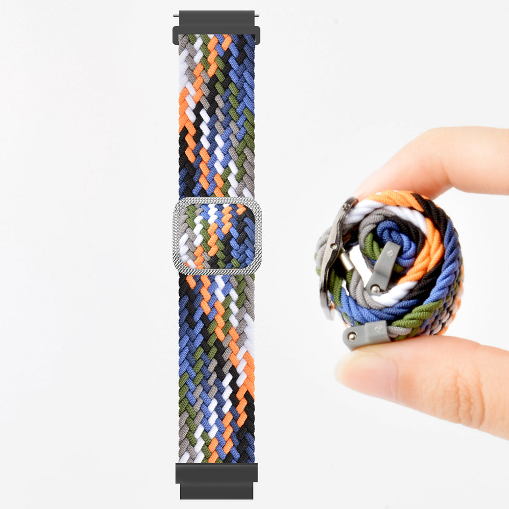 22mm Braided Rope Adjustable Watchband Replacement for Samsung Gear S3 Classic S3 Frontier Galaxy Watch 46mm