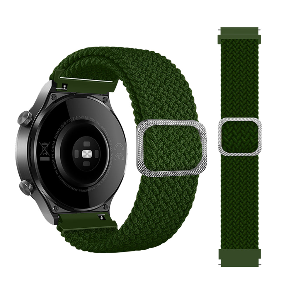 22mm Braided Rope Adjustable Watchband Replacement for Samsung Gear S3 Classic S3 Frontier Galaxy Watch 46mm