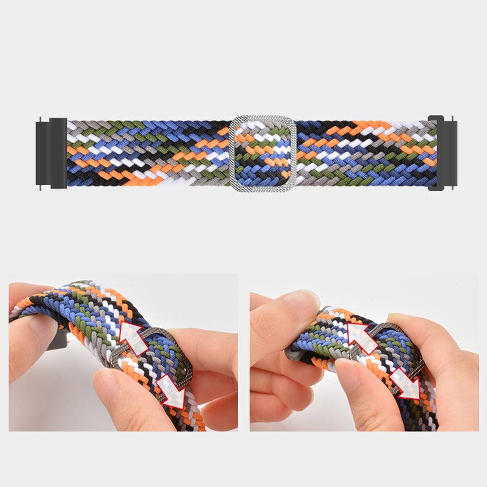 22mm Braided Rope Adjustable Watchband Replacement for Samsung Gear S3 Classic S3 Frontier Galaxy Watch 46mm