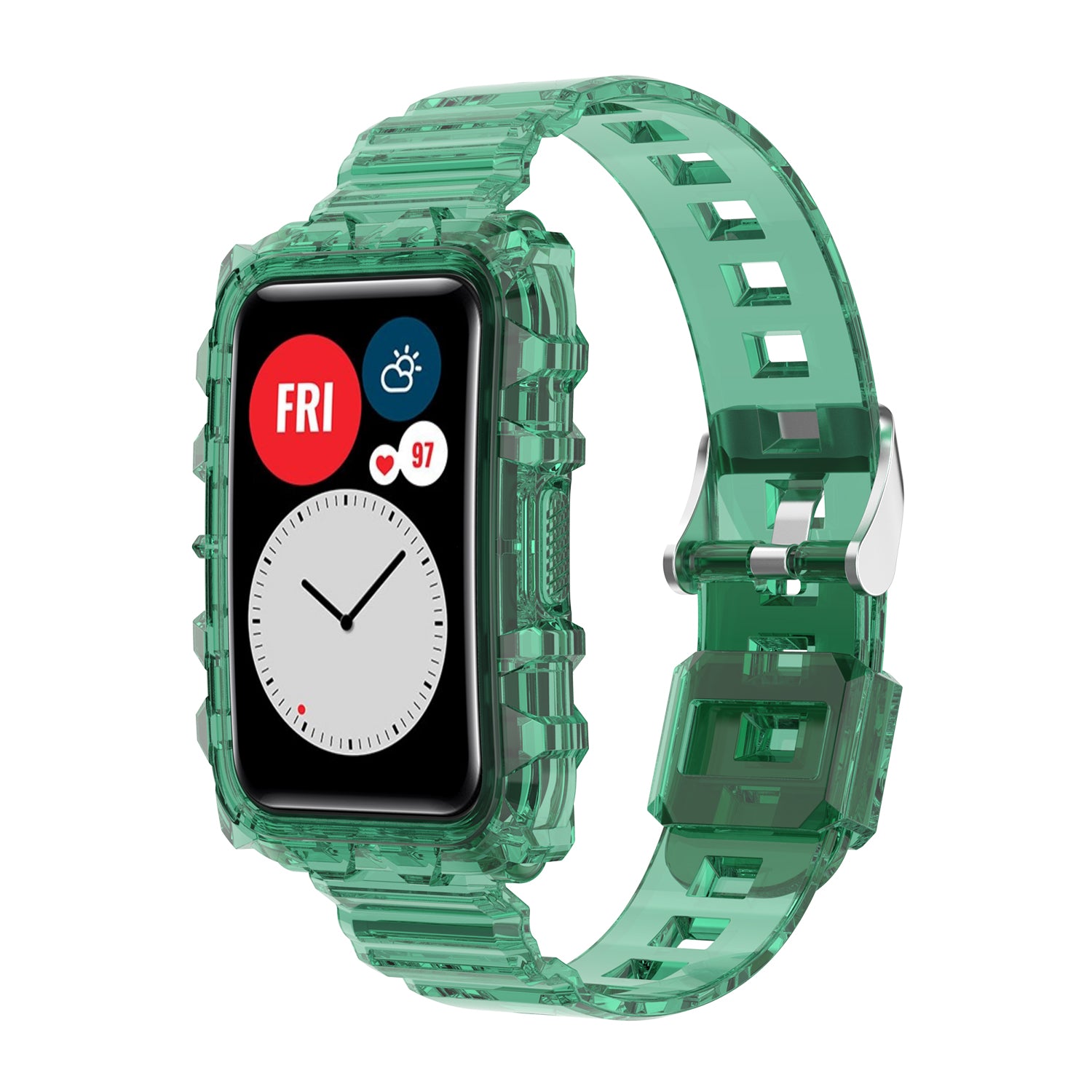 Transparent TPU Integreret Smart Watch Bånd Håndledsrem til Huawei Watch Fit Fit 2 Fit Ny One Size