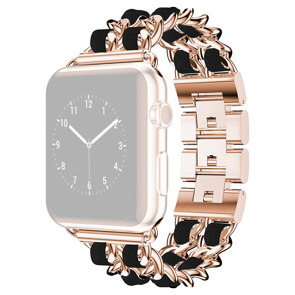 Kæde stil rustfrit stål urrem til Apple Watch Series 9 8 7 6 SE (2023) SE(2022) 40mm 3 2 1 38mm