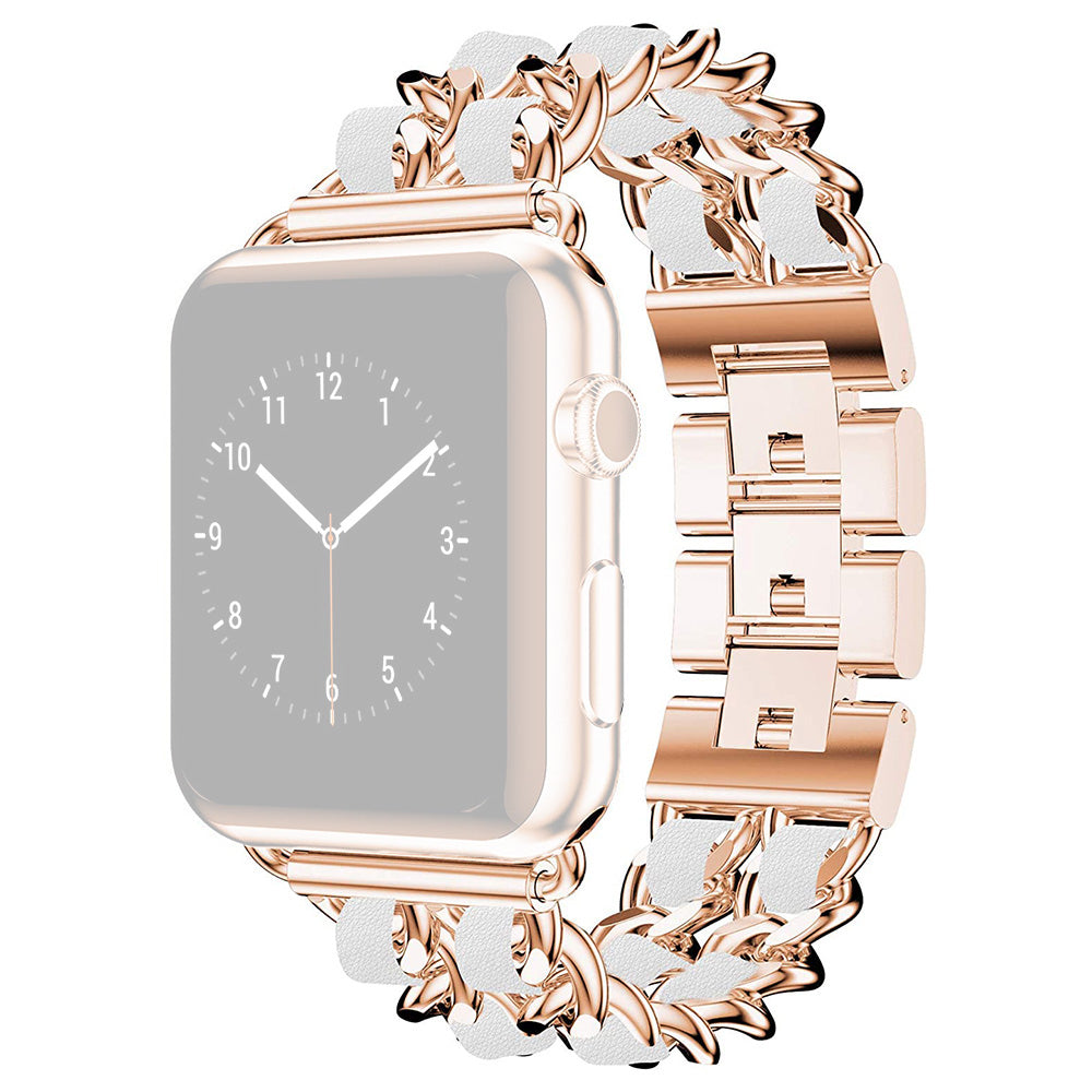 Kæde stil rustfrit stål urrem til Apple Watch Series 9 8 7 6 SE (2023) SE(2022) 40mm 3 2 1 38mm