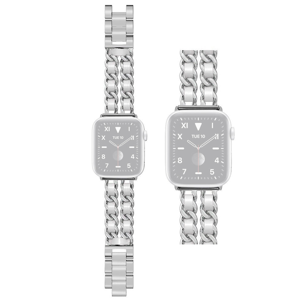 Kæde stil rustfrit stål urrem til Apple Watch Series 9 8 7 6 SE (2023) SE(2022) 40mm 3 2 1 38mm