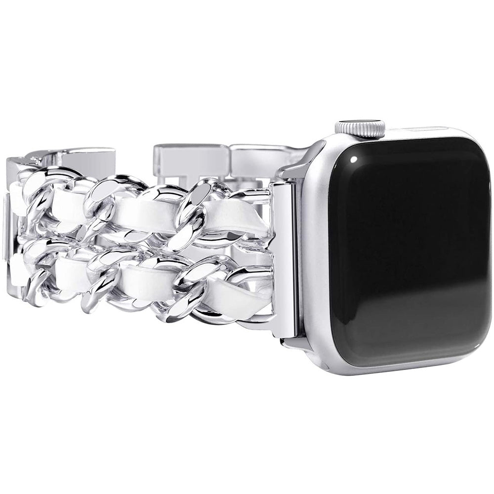 Kæde stil rustfrit stål urrem til Apple Watch Series 9 8 7 6 SE (2023) SE(2022) 40mm 3 2 1 38mm