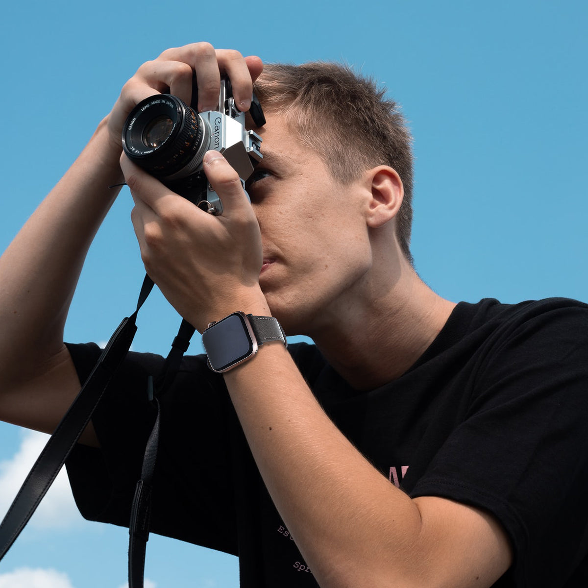 Udskiftning af premium ægte læderurrem til Apple Watch Series 9 8 7 6 SE (2023) SE(2022) 40 mm 3 2 1 38 mm