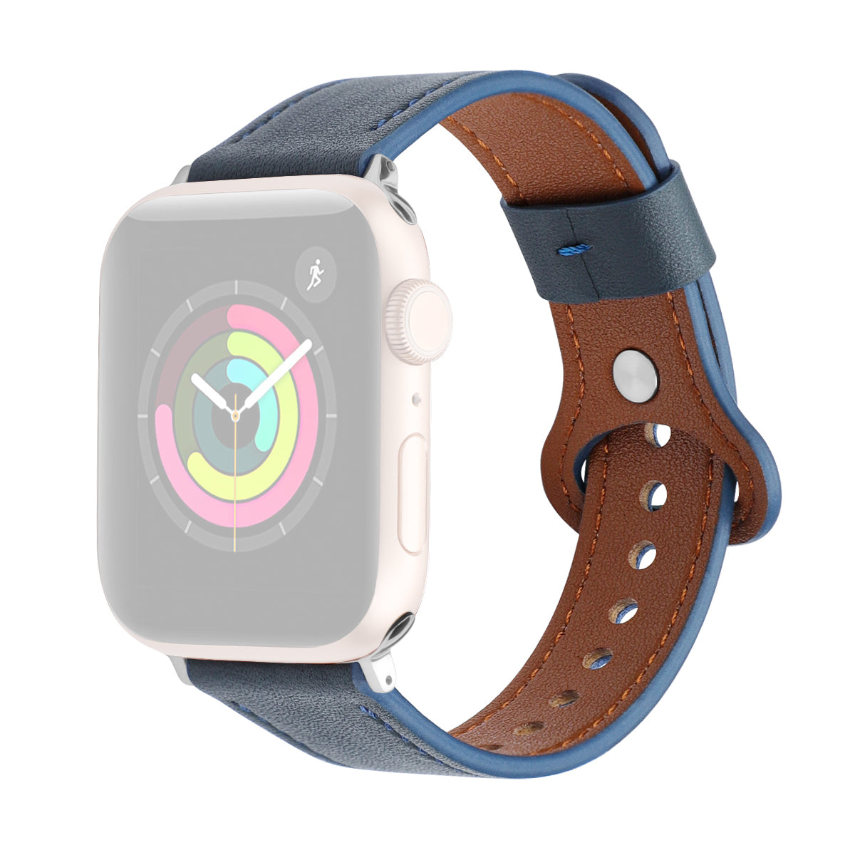 Førsteklasses ægte læderrem til Apple Watch Ultra 49mm Ultra 2 49mm Series 9 45mm SE (2023) 44mm Series 8 7 45mm Series 6 5 4 SE SE (2022) 44mm Series 3 2 1 42mm