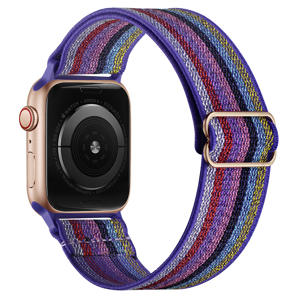Justerbar vævet polyester urrem til Apple Watch Ultra 49mm Ultra 2 49mm Series 9 45mm SE (2023) 44mm Series 8 7 45mm Series 6 5 4 SE SE (2022) 44mm Series 3 2 1 42mm