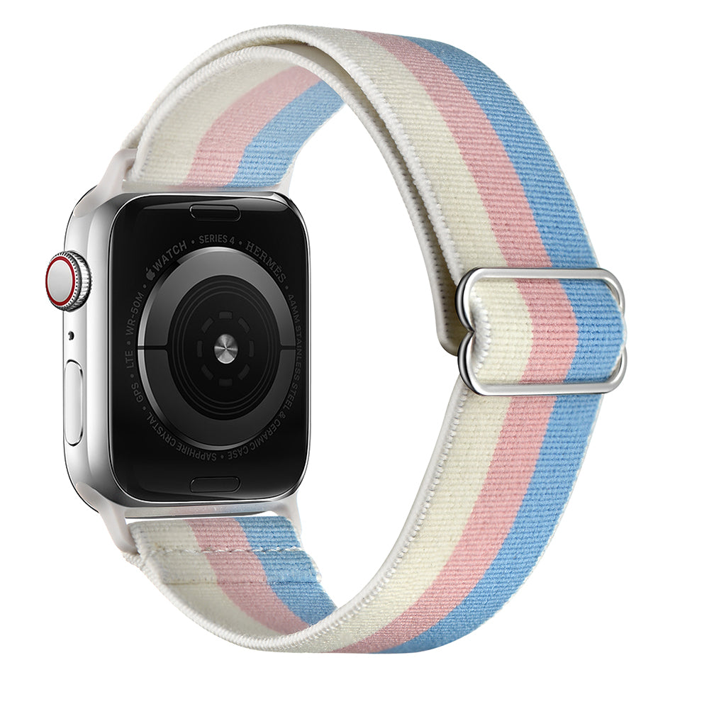 Justerbar vævet polyester urrem til Apple Watch Ultra 49mm Ultra 2 49mm Series 9 45mm SE (2023) 44mm Series 8 7 45mm Series 6 5 4 SE SE (2022) 44mm Series 3 2 1 42mm