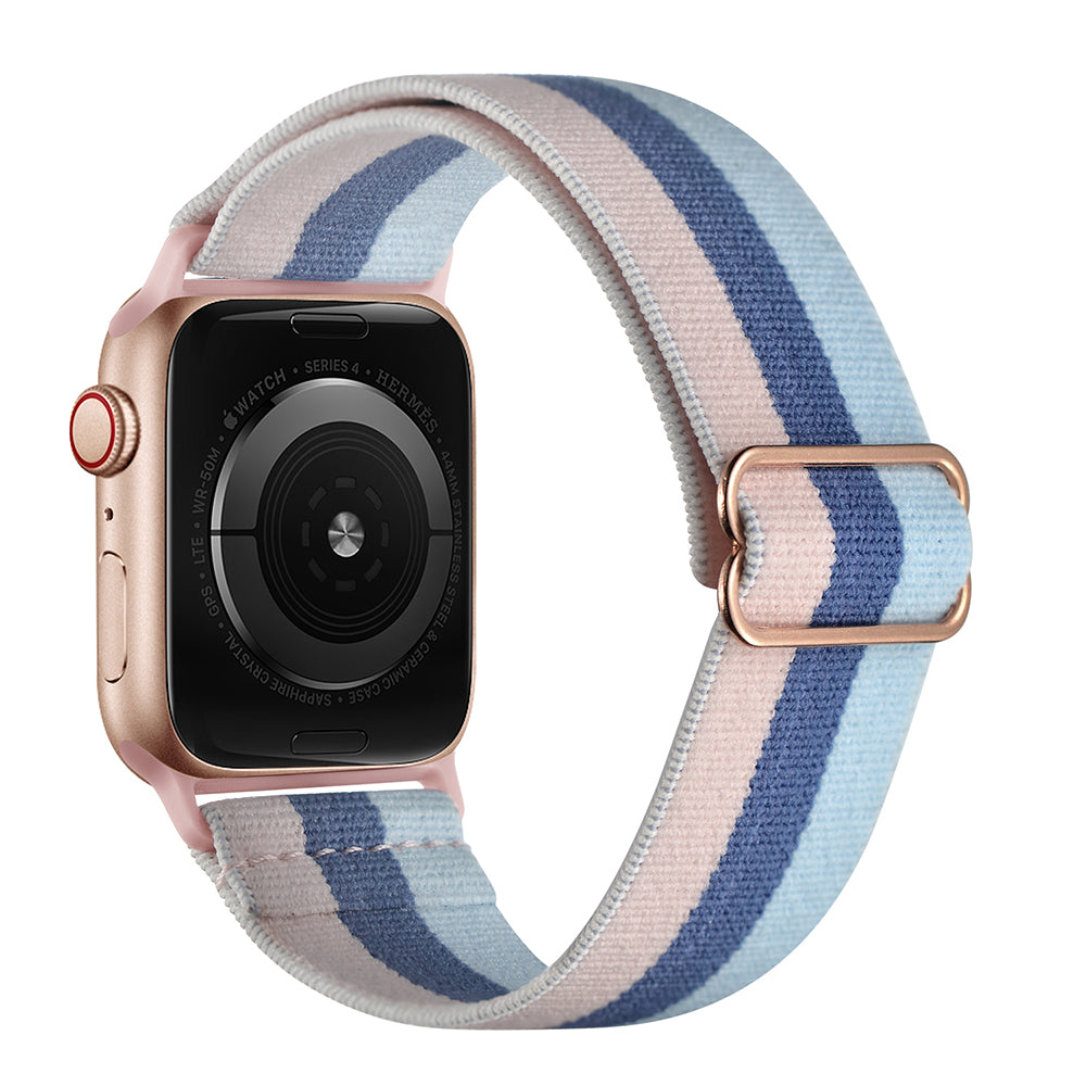 Justerbar vævet polyester urrem til Apple Watch Ultra 49mm Ultra 2 49mm Series 9 45mm SE (2023) 44mm Series 8 7 45mm Series 6 5 4 SE SE (2022) 44mm Series 3 2 1 42mm