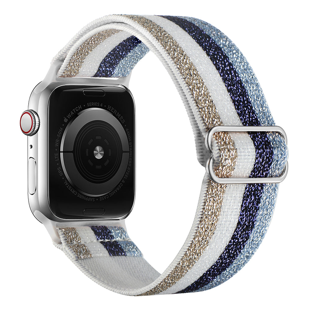 Justerbar vævet polyester urrem til Apple Watch Ultra 49mm Ultra 2 49mm Series 9 45mm SE (2023) 44mm Series 8 7 45mm Series 6 5 4 SE SE (2022) 44mm Series 3 2 1 42mm