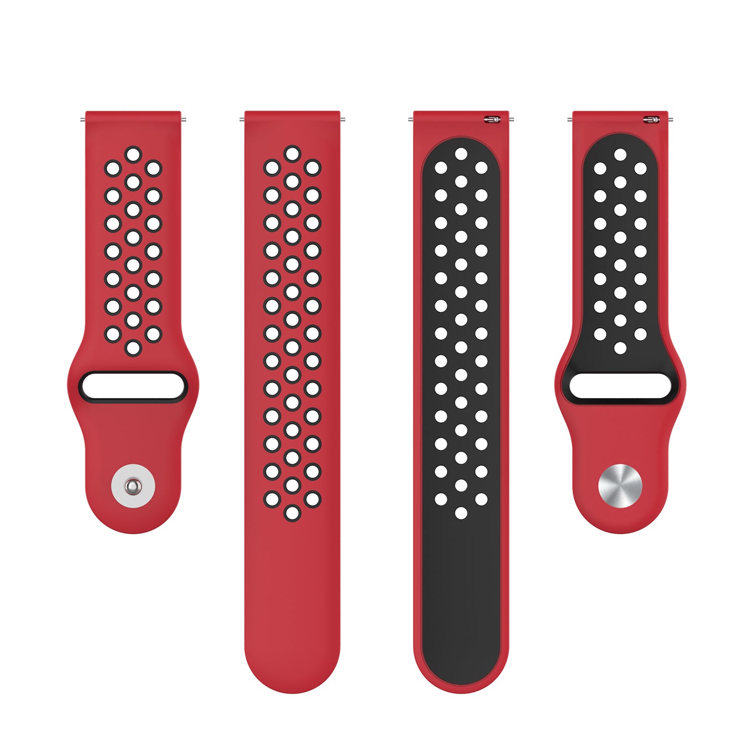 Dual Color Adjustable Silicone Watch Band Wrist Strap 22mm for Huawei Watch 3 Watch 3 Pro