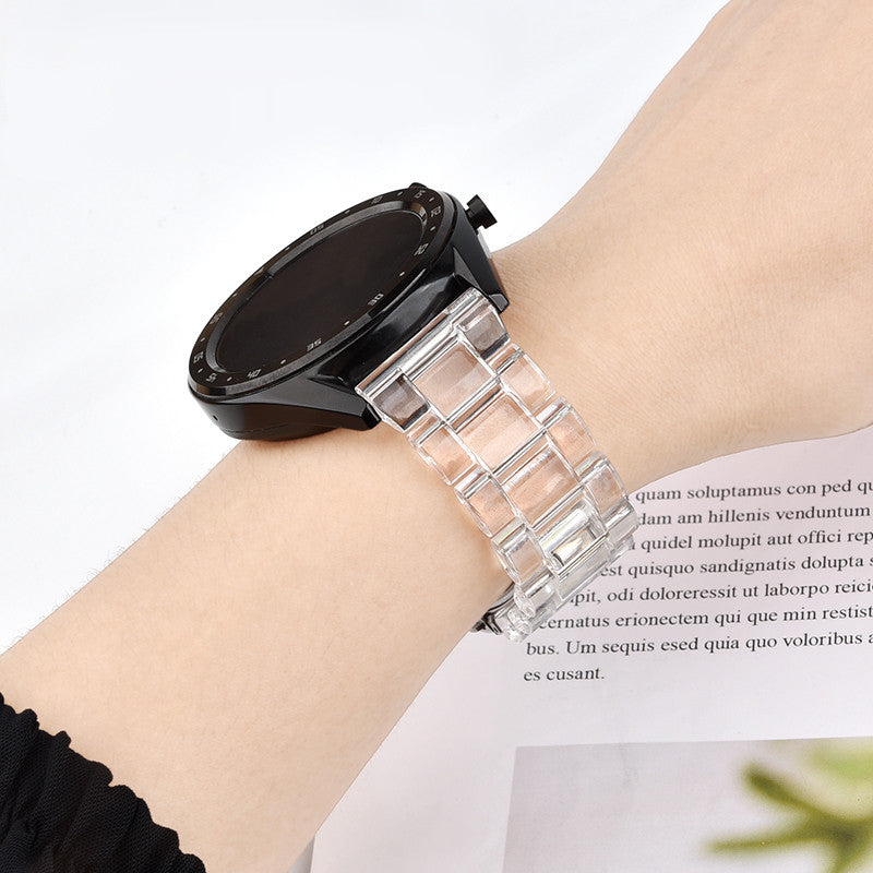 Transparent Clear 22mm Integrated TPU Sports Wristband Replacement Band for Samsung Gear S3 Classic Huawei Watch 3 Honor Watch GS Pro Garmin Vivoactive 4 Huami Amazfit Watch