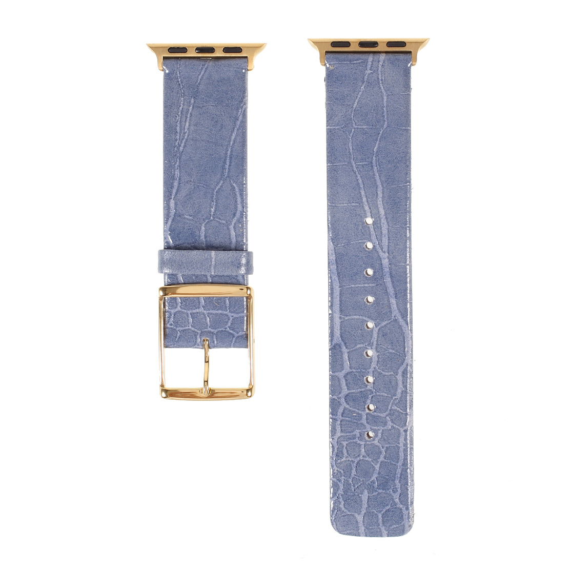 Crocodile Texture Genuine Leather Watch Band Strap for Apple Watch Ultra 49mm Ultra 2 49mm Series 9 45mm SE (2023) 44mm Series 8 7 45mm Series 6 5 4 SE SE (2022) 44mm Series 3 2 1 42mm