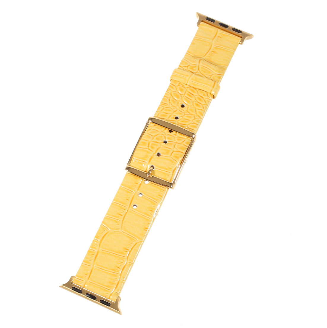 Crocodile Texture Genuine Leather Watch Band Strap for Apple Watch Ultra 49mm Ultra 2 49mm Series 9 45mm SE (2023) 44mm Series 8 7 45mm Series 6 5 4 SE SE (2022) 44mm Series 3 2 1 42mm