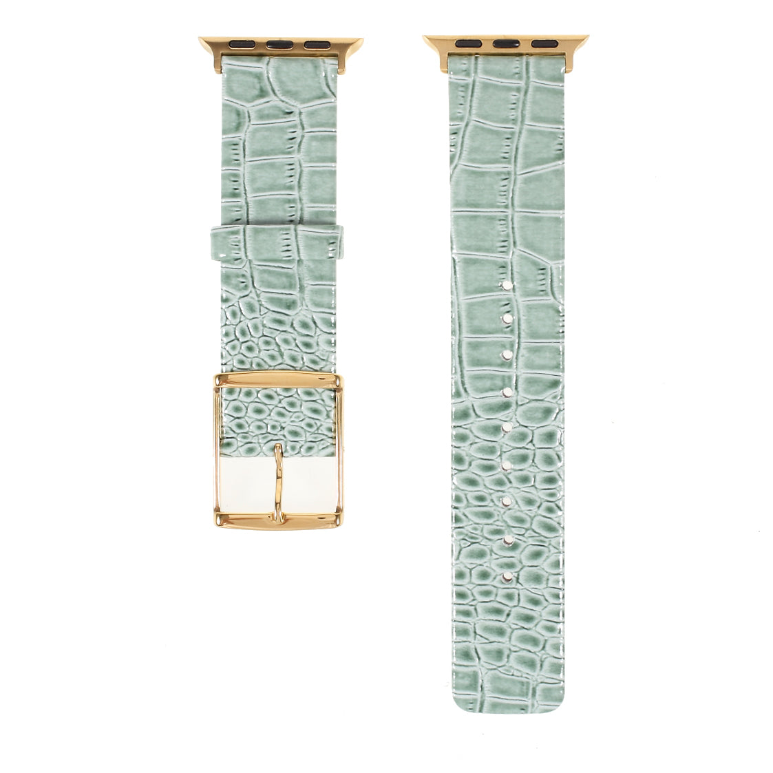 Crocodile Texture Genuine Leather Watch Band Strap for Apple Watch Ultra 49mm Ultra 2 49mm Series 9 45mm SE (2023) 44mm Series 8 7 45mm Series 6 5 4 SE SE (2022) 44mm Series 3 2 1 42mm