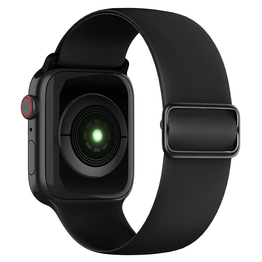 Well-Fit Elastic Silicone Watch Band Watch Strap Replacement for Apple Watch Ultra 49mm Ultra 2 49mm Series 9 45mm SE (2023) 44mm Series 8 7 45mm Series 6 5 4 SE SE (2022) 44mm Series 3 2 1 42mm