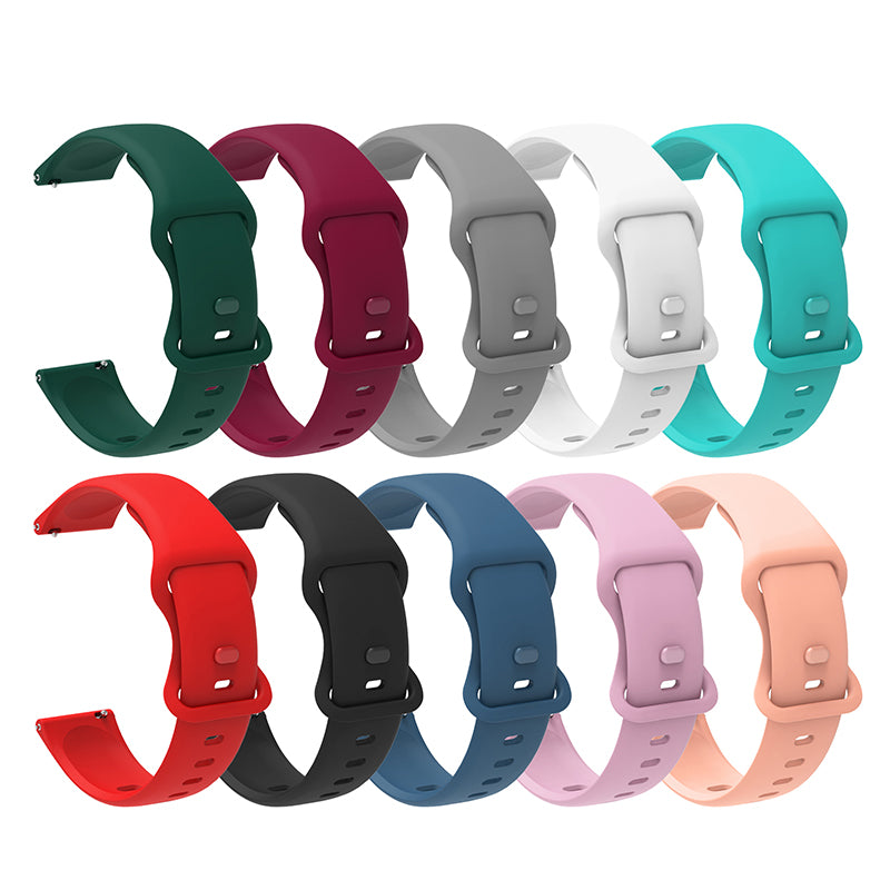 22mm Adjustable Universal Silicone Watchband Strap Replacement Wrist Strap for Xiaomi Haylou RT LS05s RS3 LS04