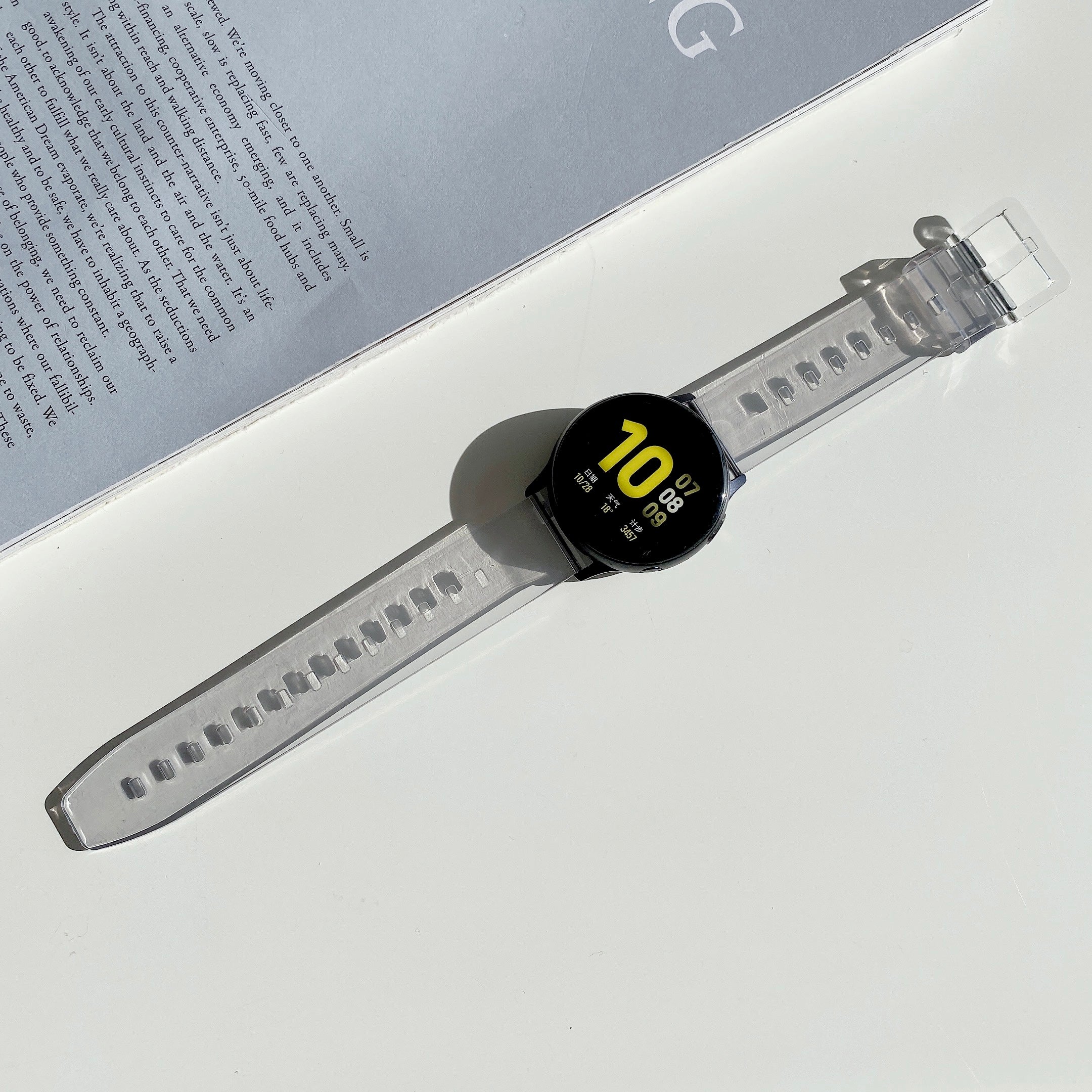 Soft TPU Color Changing Smart Watch Band Replacement Strap 20mm for Samsung Galaxy Watch4 Classic 46mm 42mm Watch4 44mm 40mm Galaxy Watch Active2 40mm 44mm Galaxy Watch3 41mm