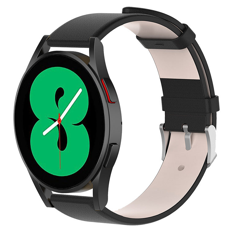 20mm Genuine Leather Smart Watch Band for Samsung Galaxy Watch6 40mm 44mm Watch6 Classic 43mm 47mm Watch 5 40mm 44mm 5 Pro 45mm Watch4 40mm 44mm