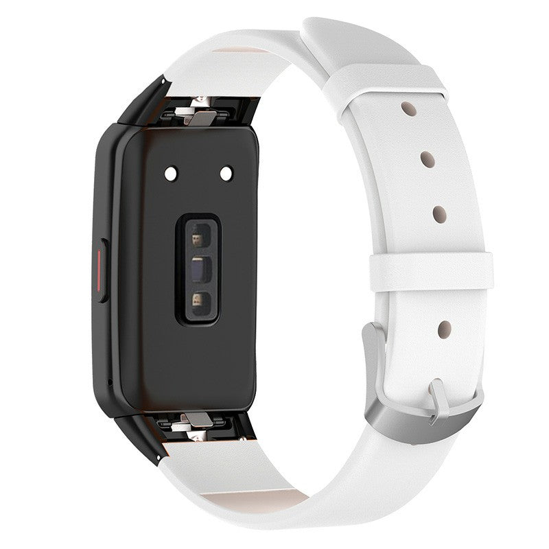Top Layer Genuine Leather Quick Release Watch Band Strap Replacement for Huawei Band 6 Honor Band 6