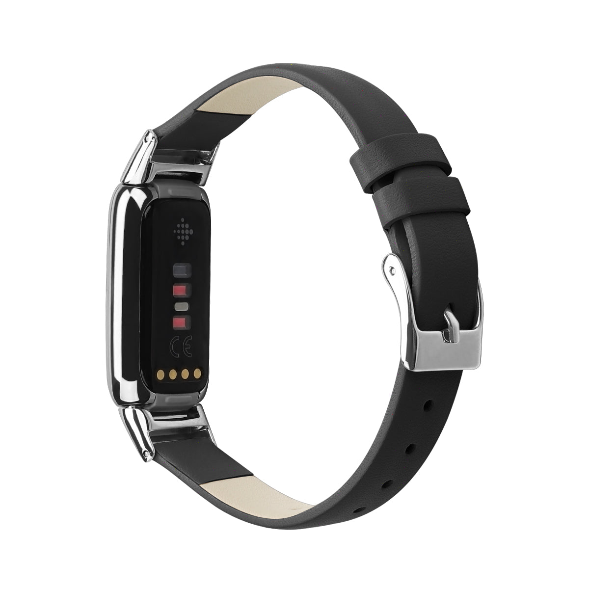 Genuine Leather Watch Strap Adjustable Watchband Replacement Size L (14.3 9.4cm) for Fitbit Luxe