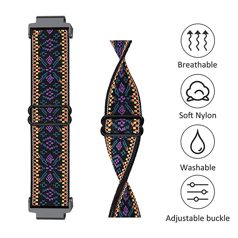 Adjustable Elastic Nylon Smart Watch Replacement Strap Watchband with Screwdrivers for Garmin Forerunner 735xt 220 230 235 620 630