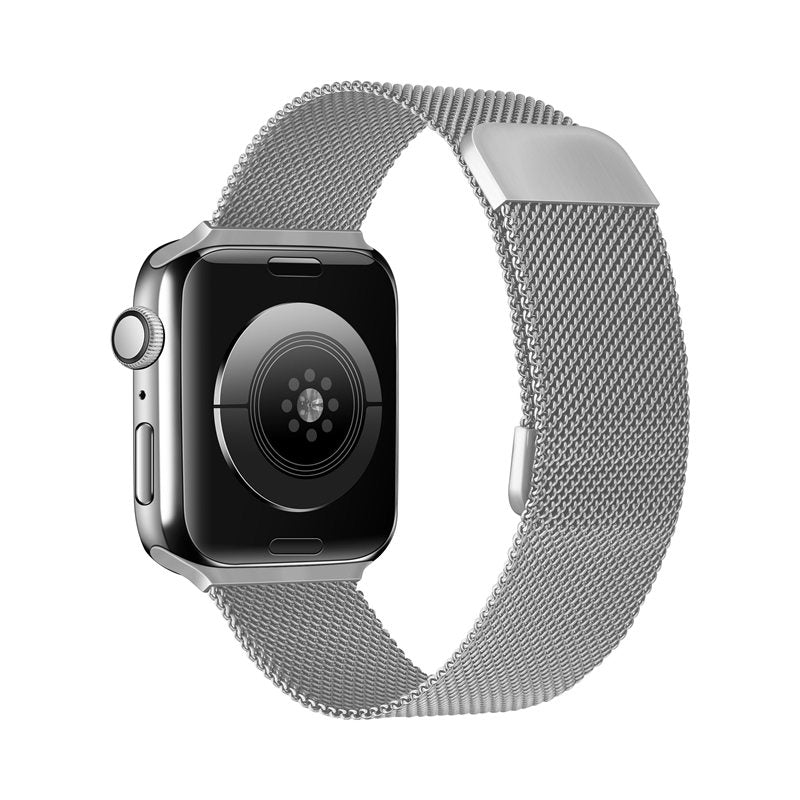 For Apple Watch Ultra 49mm Ultra 2 49mm Series 9 45mm SE (2023) 44mm Series 8 45mm 7 45mm Series 4 5 6 SE 44mm SE (2022) 44mm Series 1 2 3 42mm Stainless Steel Mesh Watch Strap Magnetic Replacement Wristband