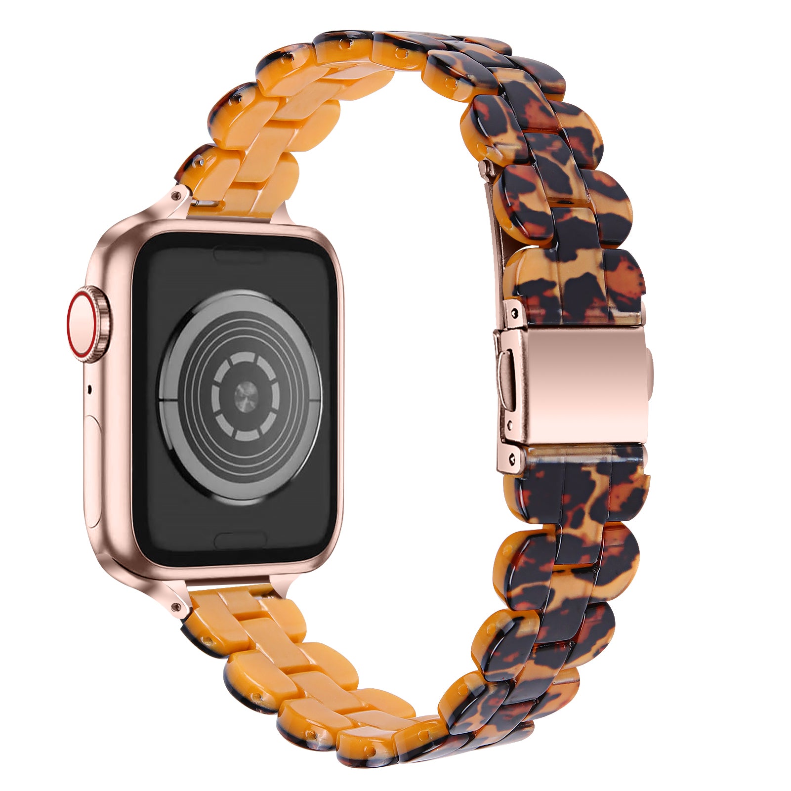 Oval Shape Resin Watch Band Strap Replacement for Apple Watch Series 9 8 7 41mm 6 SE SE (2022) SE (2023) 5 4 40mm 3 2 1 38mm