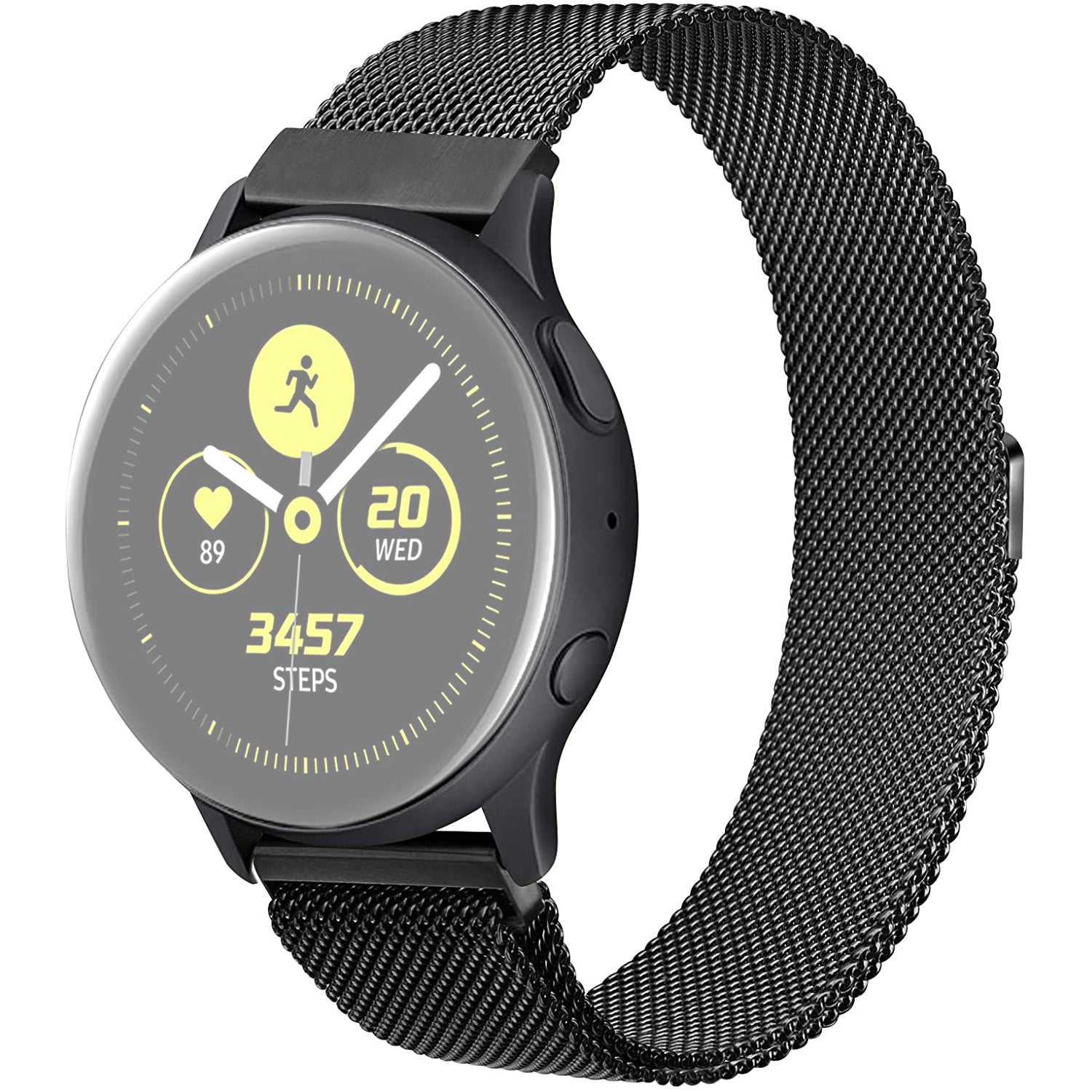 JLT Durable Magnetic Absorption Design Replacement Strap Milanese Stainless Steel Smart Watch Band 20mm Watch Band Strap for Samsung Galaxy Watch 3 41mm etc.