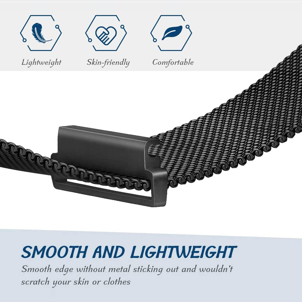 JLT Durable Magnetic Absorption Design Replacement Strap Milanese Stainless Steel Smart Watch Band 20mm Watch Band Strap for Samsung Galaxy Watch 3 41mm etc.