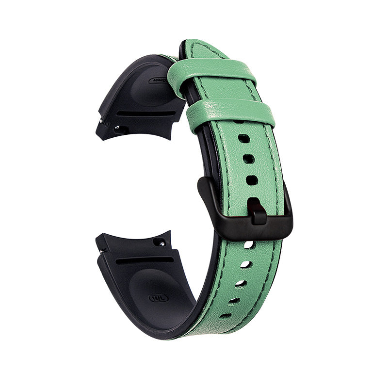 20mm Adjustable Leather Watch Band Strap for Samsung Galaxy Watch6 40mm 44mm Watch6 Classic 43mm 47mm Watch 5 40mm 44mm 5 Pro 45mm Watch4 40mm 44mm