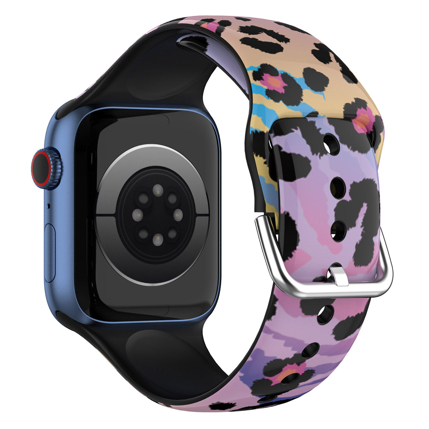 IML Colorful Pattern Printing Adjustable Silicone Wrist Straps Waterproof Smart Watch Band for Apple Watch Ultra 49mm Ultra 2 49mm Series 9 45mm SE (2023) 44mm Series 8 45mm 7 45mm 6 5 4 SE 44mm SE (2022) 44mm 3 2 1 42mm