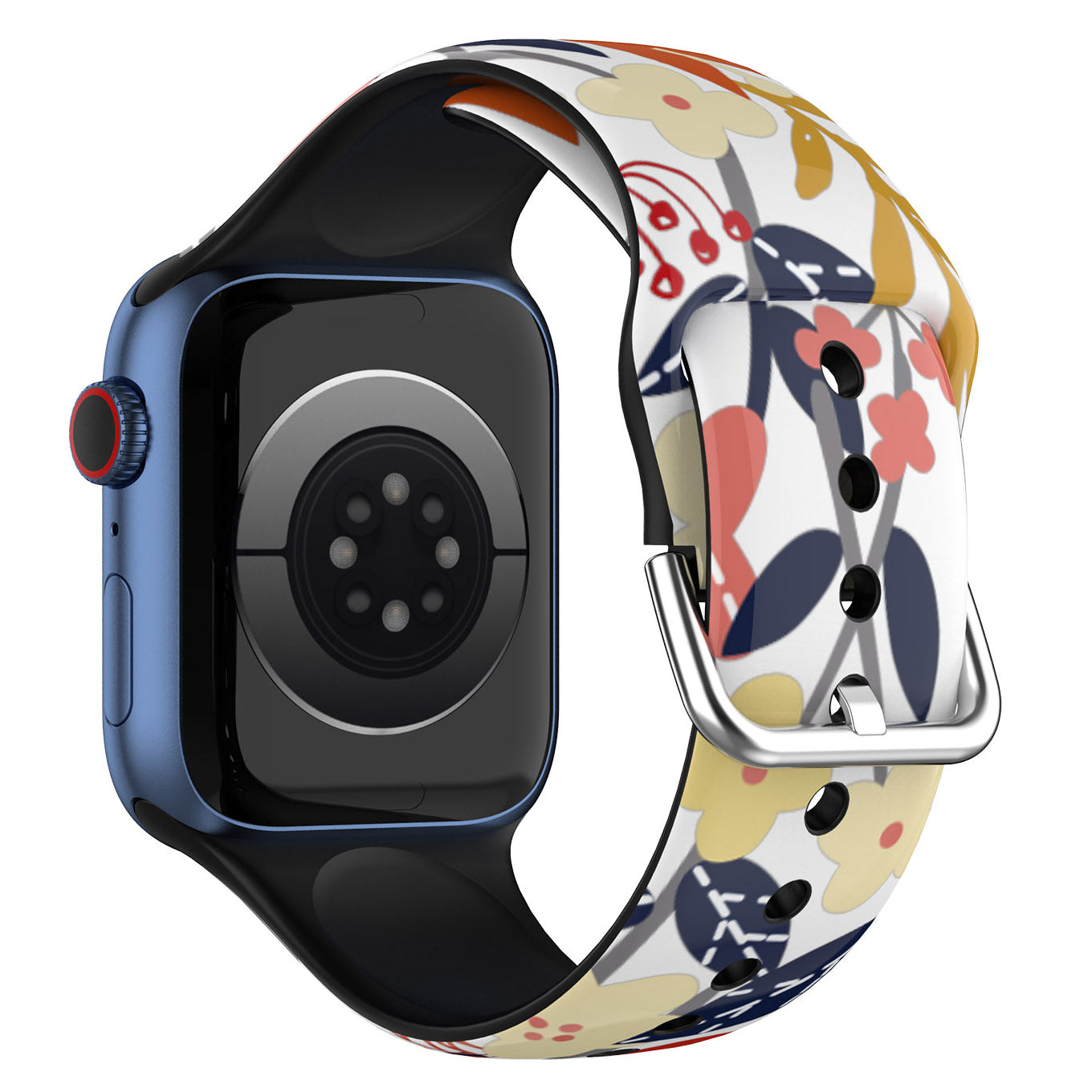 IML Colorful Pattern Printing Adjustable Silicone Wrist Straps Waterproof Smart Watch Band for Apple Watch Ultra 49mm Ultra 2 49mm Series 9 45mm SE (2023) 44mm Series 8 45mm 7 45mm 6 5 4 SE 44mm SE (2022) 44mm 3 2 1 42mm