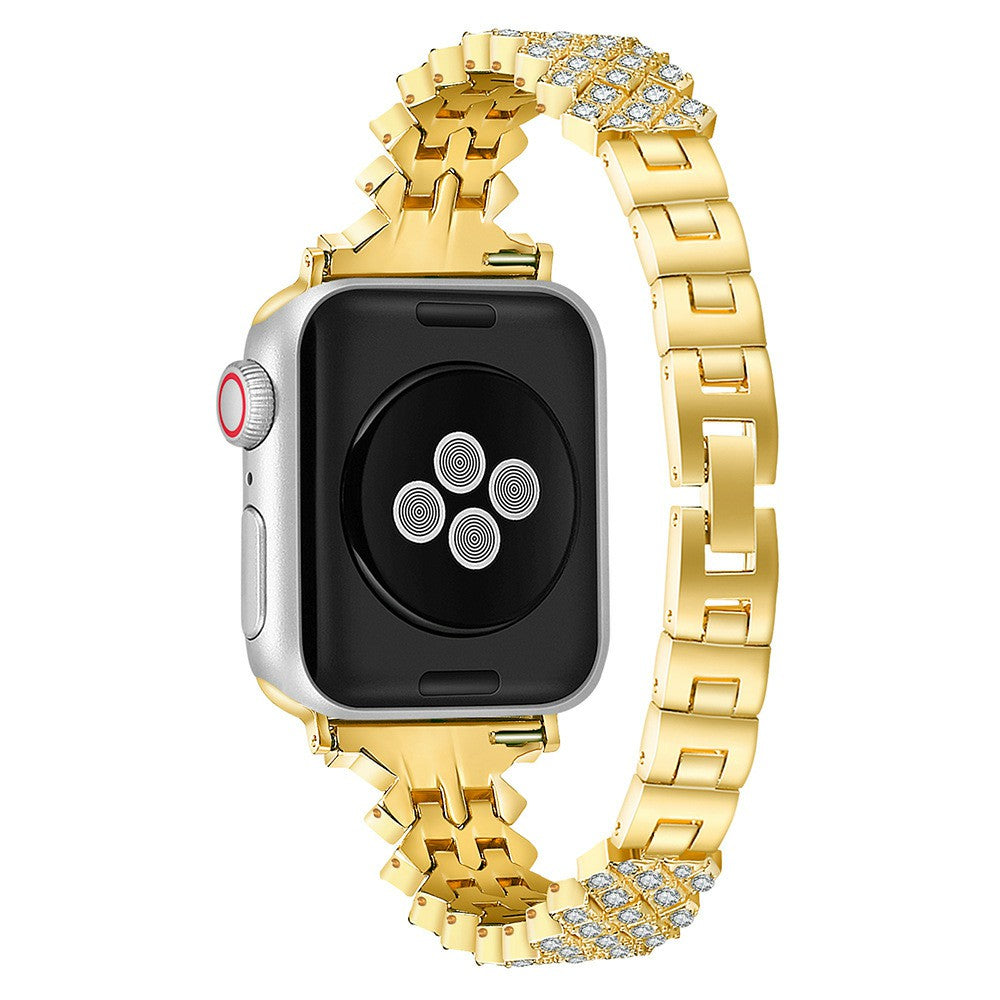 Rhinestone Aluminium Alloy Watch Band Metal Strap Bracelet for Apple Watch Series 9 8 7 41mm 6 5 4 SE (2023) SE(2022) SE 40mm 3 2 1 38mm