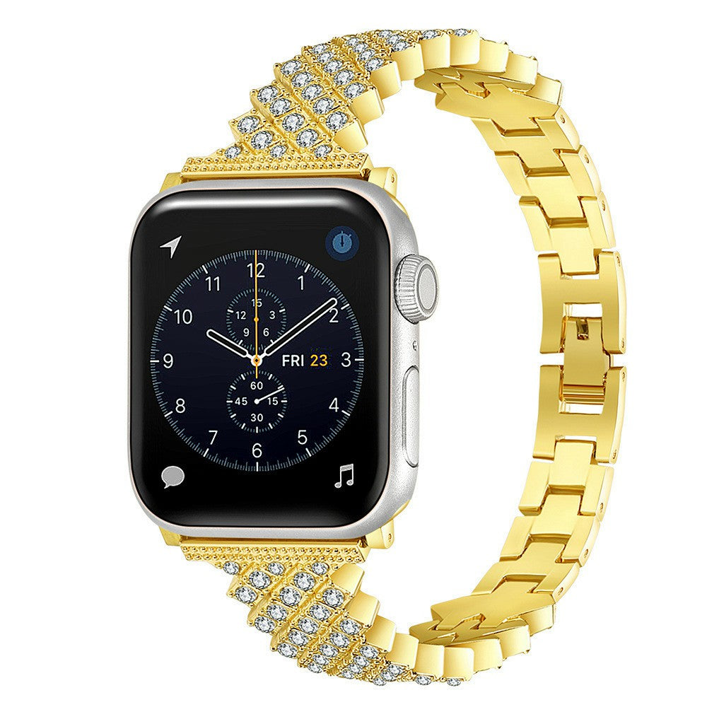 Rhinestone Aluminium Alloy Watch Band Metal Strap Bracelet for Apple Watch Series 9 8 7 41mm 6 5 4 SE (2023) SE(2022) SE 40mm 3 2 1 38mm