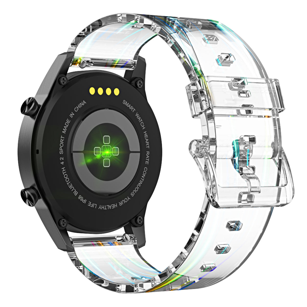 22mm Transparent TPU Smart Watch Band Replacement Wrist Strap for Suunto 9 Peak Samsung Galaxy Watch3 45mm