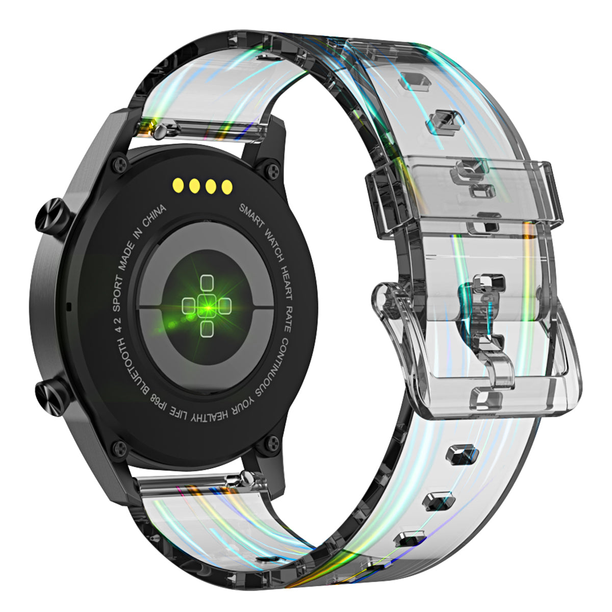 22mm Transparent TPU Smart Watch Band Replacement Wrist Strap for Suunto 9 Peak Samsung Galaxy Watch3 45mm