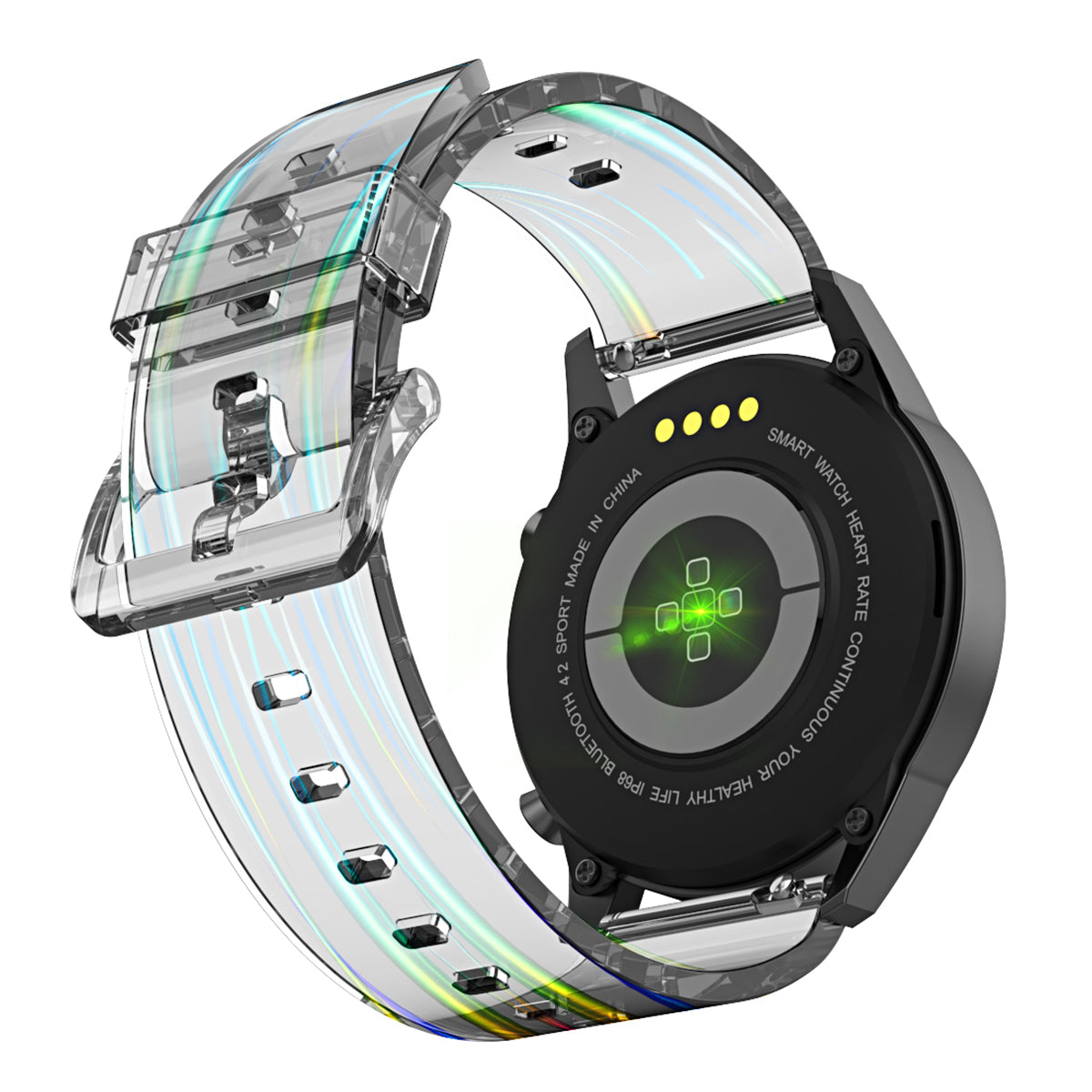 22mm Transparent TPU Smart Watch Band Replacement Wrist Strap for Suunto 9 Peak Samsung Galaxy Watch3 45mm