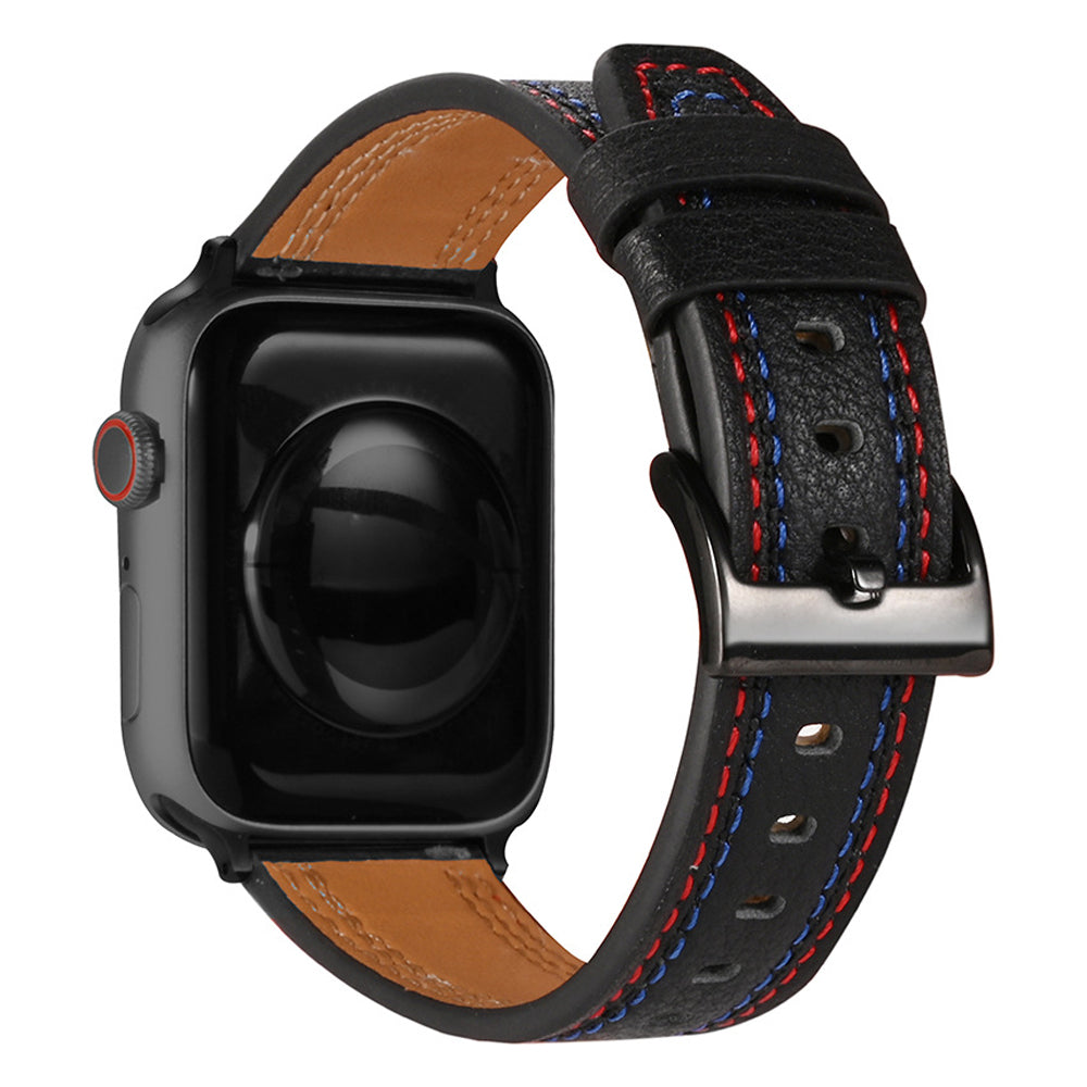 Stylish Genuine Leather Smart Watch Replacement Strap for Apple Watch Series 9 8 7 41mm 6 SE (2023) SE (2022) SE 5 4 40mm 3 2 1 38mm